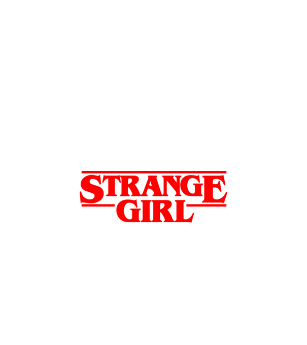 strange girl model negru pe tricou