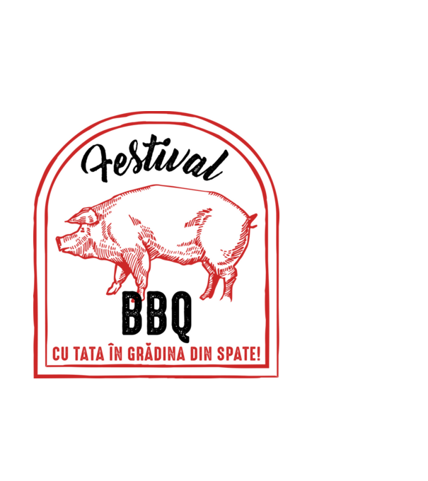 Festival BBQ - cu tata în grădina din spate! model albastru deschis pe tricou