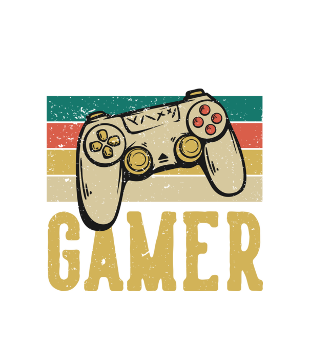 Retro gamer model alb pe tricou