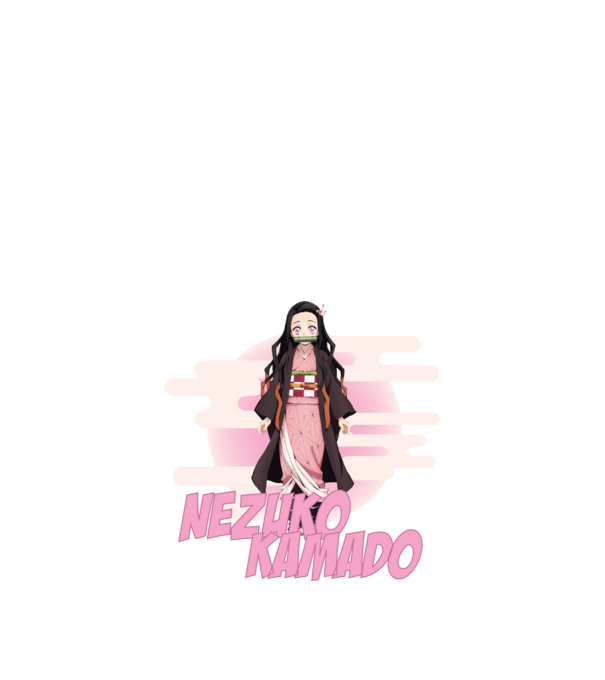 Demon Slayer  Nezuko model alb pe tricou