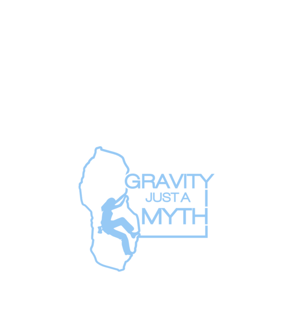 Gravity just a myth model negru pe tricou