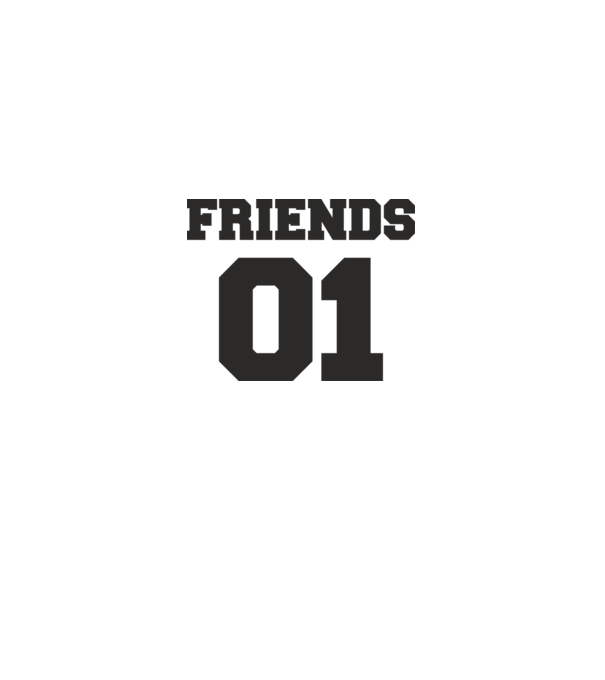 Friends 01 model alb pe tricou