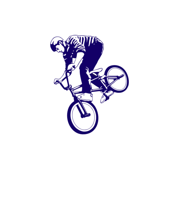 BMX stunt model gri pe tricou