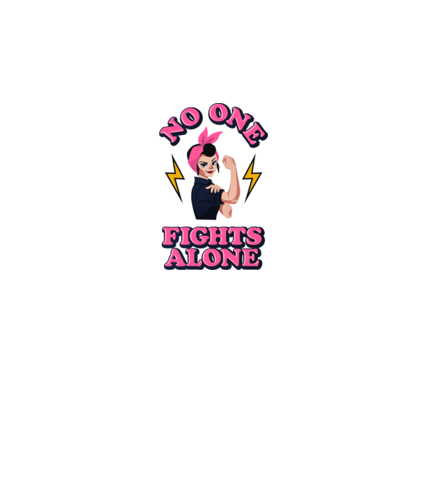 No one fights alone pinup model alb pe tricou