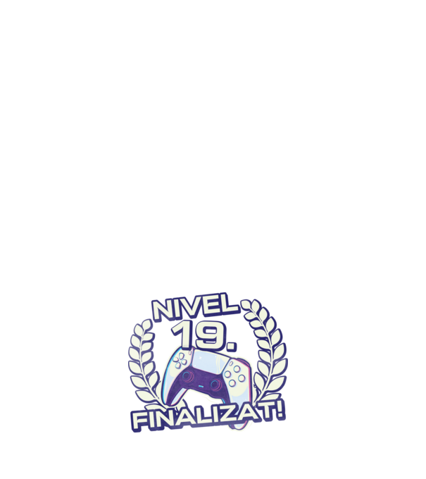 Nivel 19 finalizat! model albastru închis pe tricou