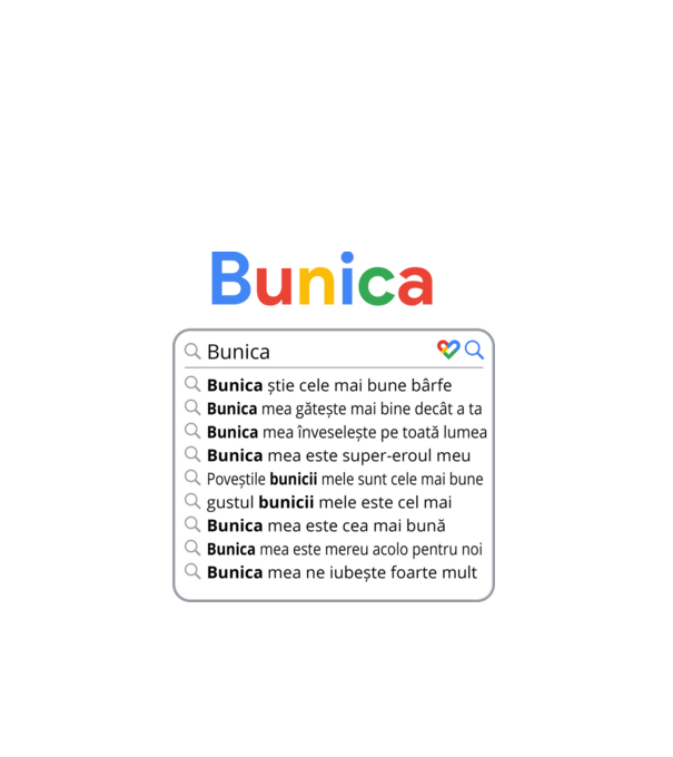 căutare Google Bunica model negru pe tricou