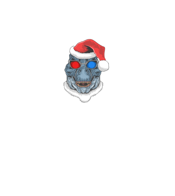 Santasaurus Rex model turcoaz pe tricou