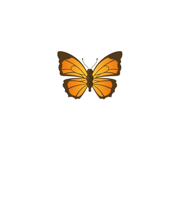 Butterfly model alb pe tricou