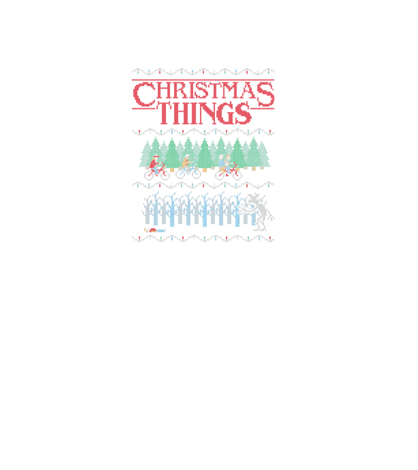 christmas things ugly sweater model negru pe tricou