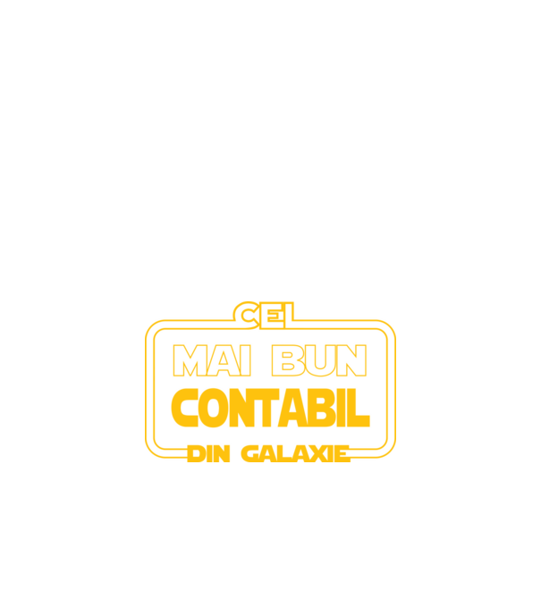 Cel mai bun contabil din galaxie model negru pe tricou