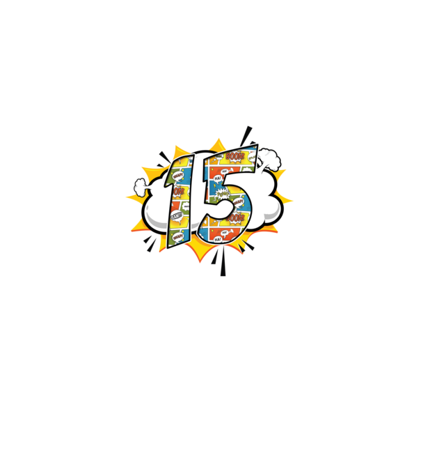 Birthday Comic Number 15 model albastru regal pe tricou
