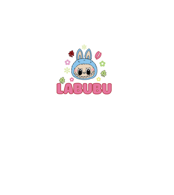 Labubu model negru pe tricou