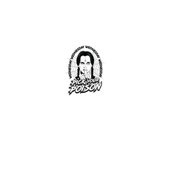 WEDNESDAY Pick your poison model gri pe tricou