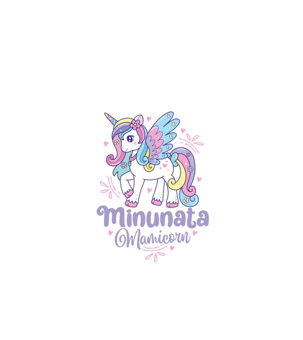 Minunata Mamicorn model alb pe tricou