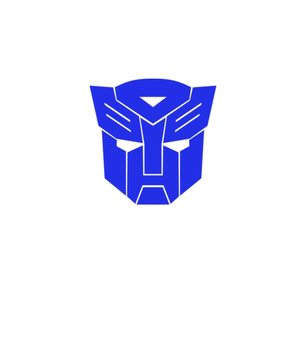 Autobot model alb pe tricou