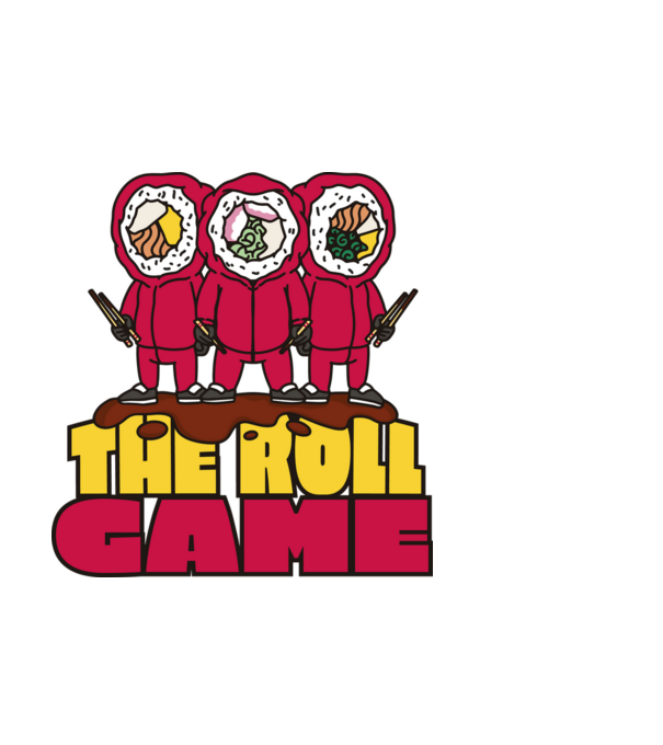 the roll game squid game model albastru deschis pe tricou