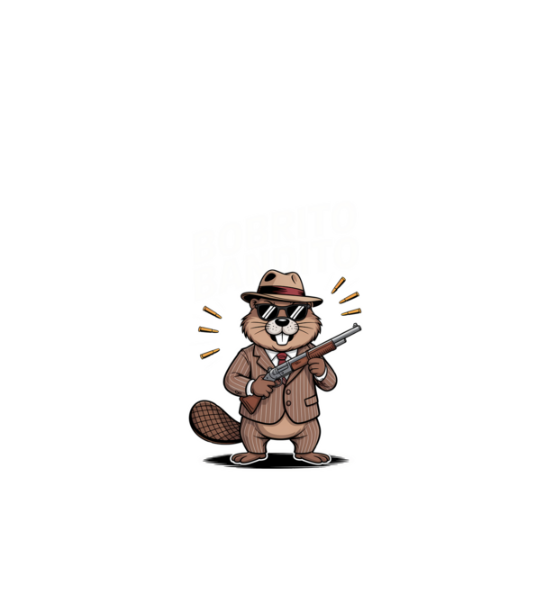 Bobrito Bandito model negru pe tricou
