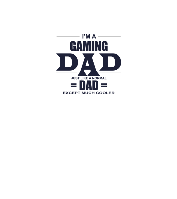 Gaming dad model alb pe tricou