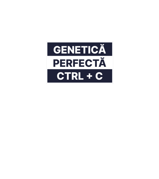 Genetică perfectă CTRL + C model alb pe tricou
