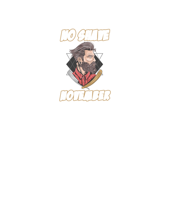 No shave November model negru pe tricou