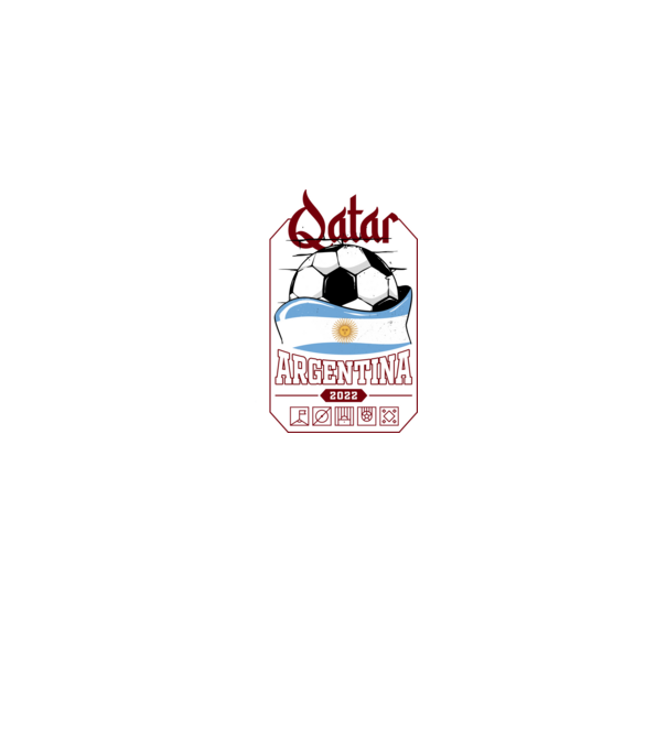 Qatar teams Argentina model albastru jeanși pe tricou