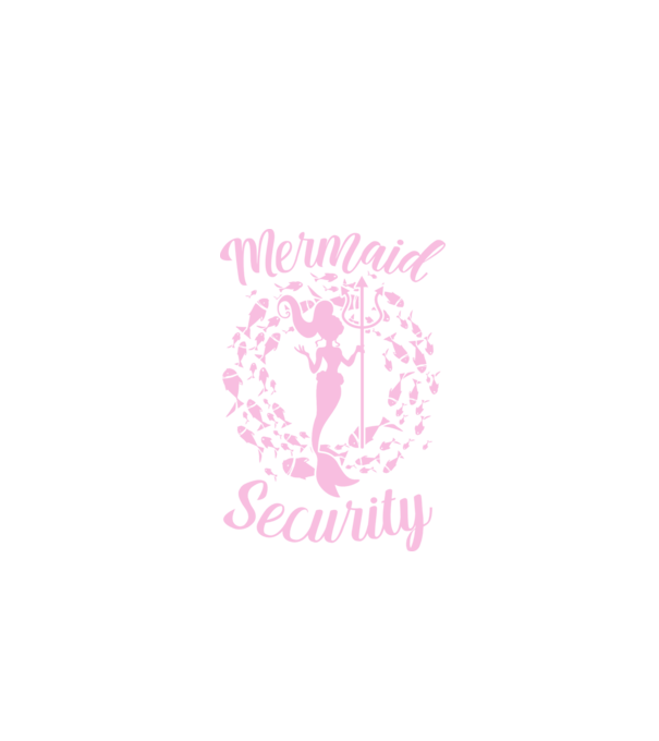 Mermaid Security girls model negru pe tricou