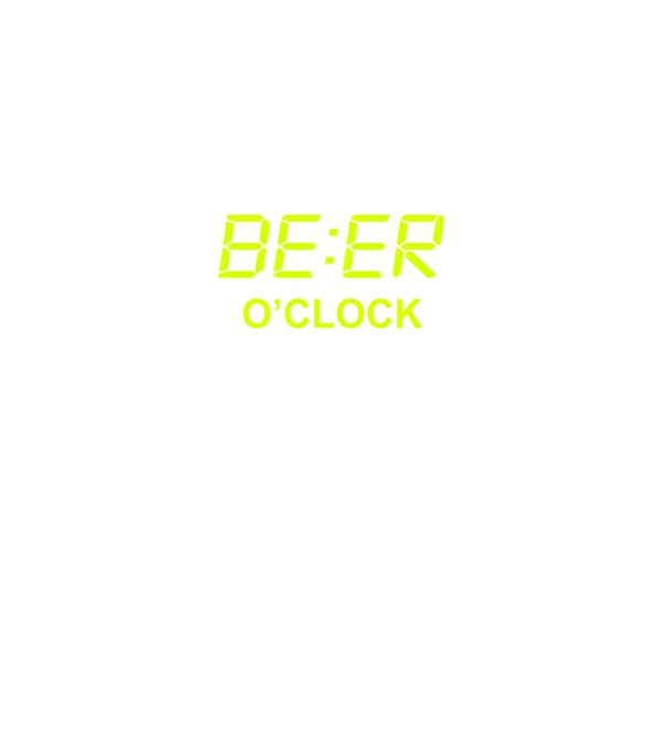 'Beer o'' clock' model negru pe tricou