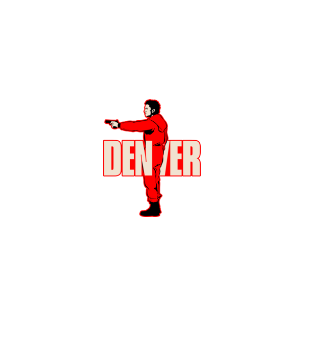 denver la casa de papel model negru pe tricou