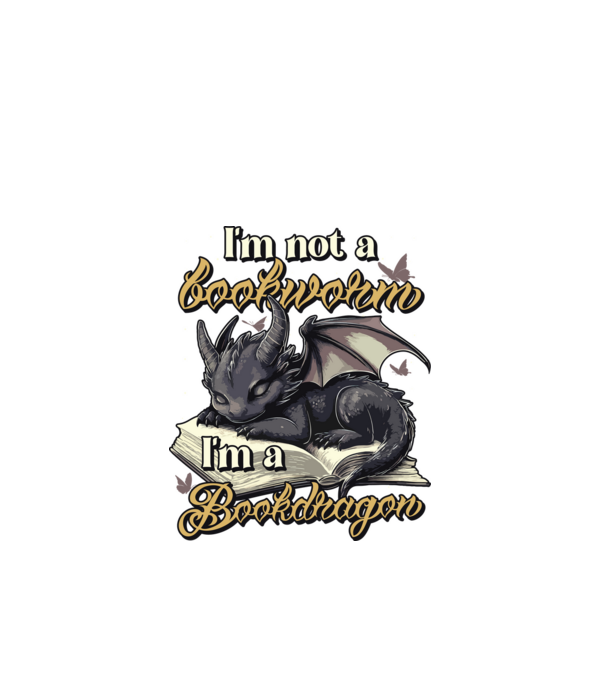 I am not a bookworm i am a bookdragon model negru pe tricou