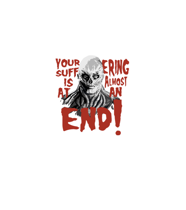 vecna your suffering is almost at an end model negru pe tricou