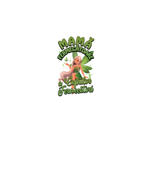 Mamă fermecătoare a copiilor fermecătorit model alb pe tricou