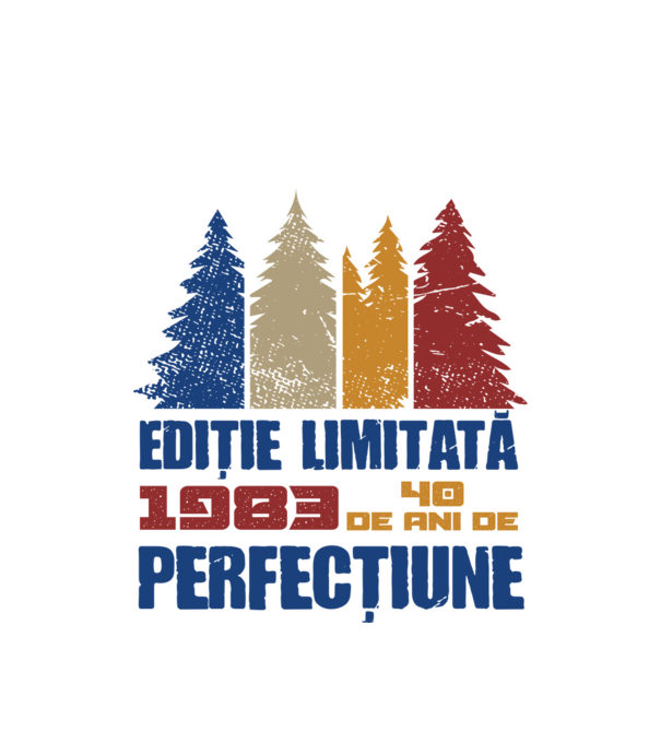 Ediție limitată 1983 - 40 de ani de perfecțiune model alb pe tricou