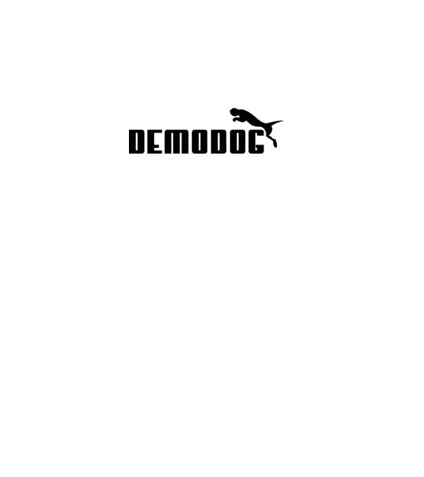 demodog logo black model gri pe tricou