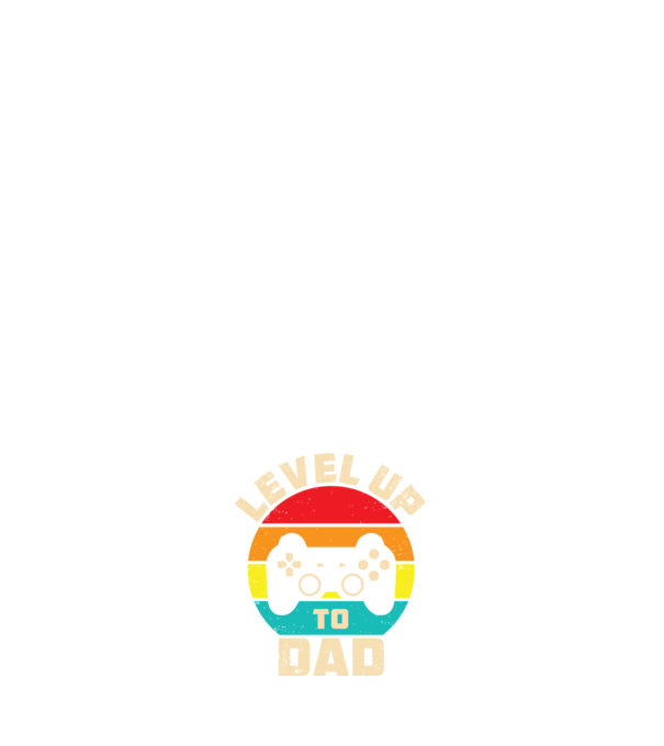 Level Up Dad model albastru închis pe tricou
