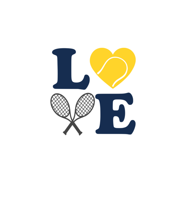 LOVE Tennis model alb pe tricou