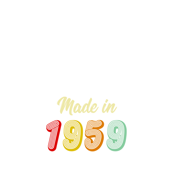 made in 1959 retro model negru pe tricou