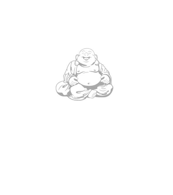 fat buddha model negru pe tricou