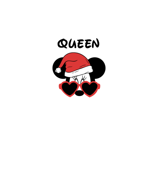 minnie santa queen model alb pe tricou