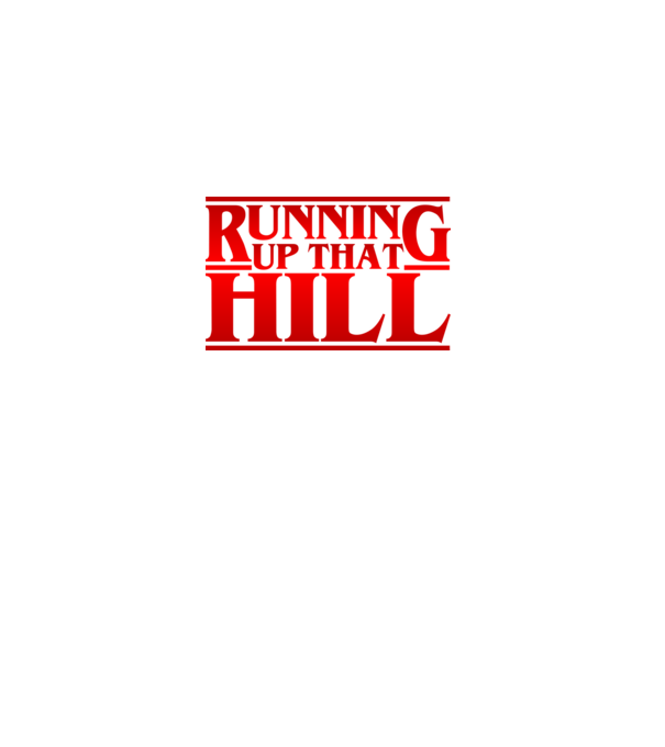 running up that hill model negru pe tricou