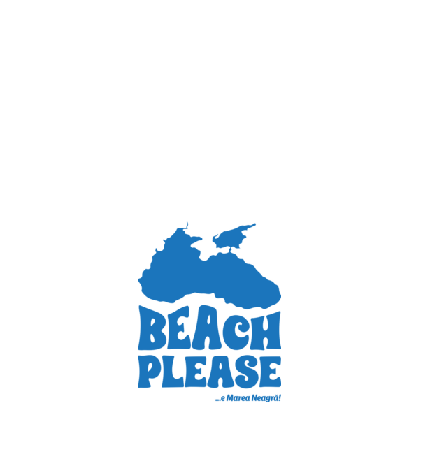 Beach please, e Marea Neagră! model alb pe tricou