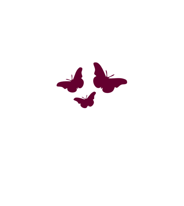Butterflies model alb pe tricou