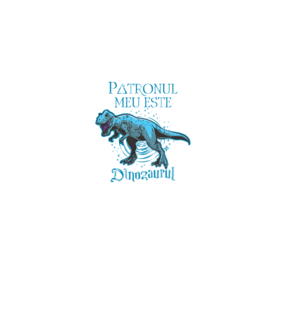 Patronul meu este dinozaurul model negru pe tricou