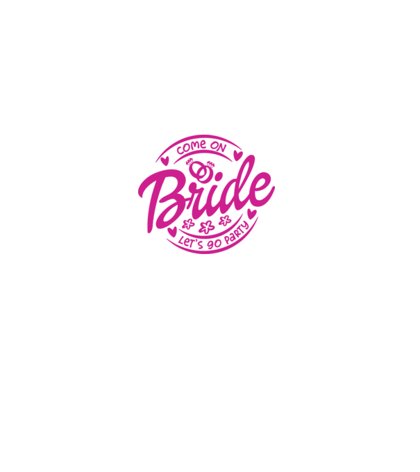 Bride Barbie lets go party model alb pe tricou