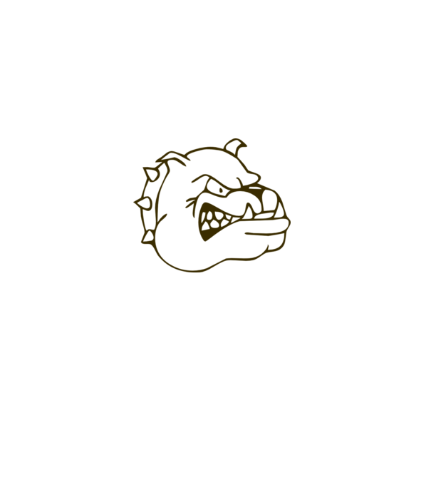 Bulldog model alb pe tricou