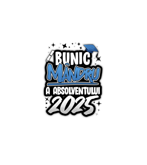 Bunic MÂNDRU a absolventului model alb pe tricou