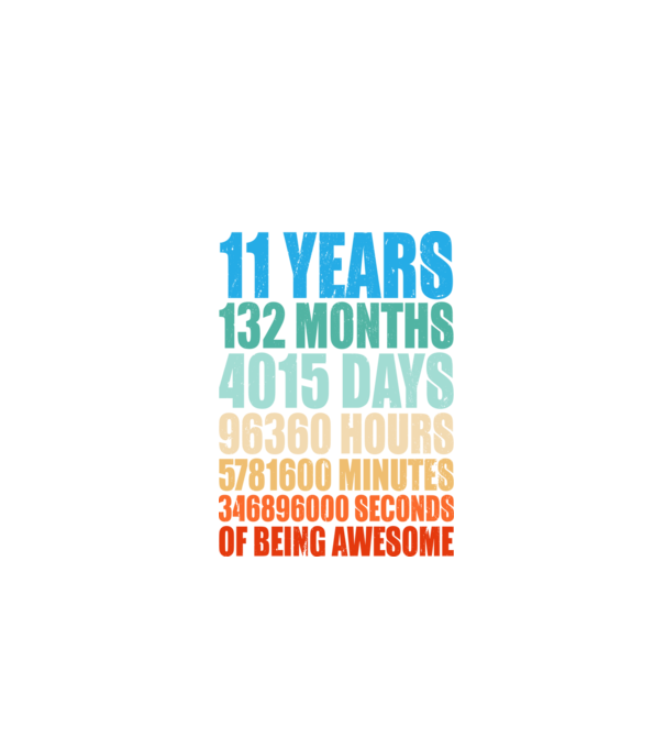 11 years of being awesome model negru pe tricou