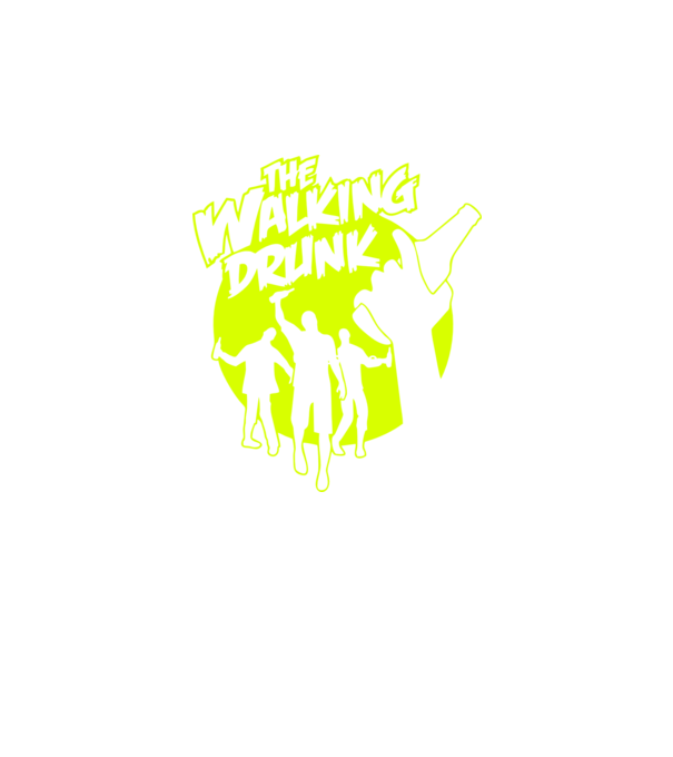 Walking Drunk model negru pe tricou