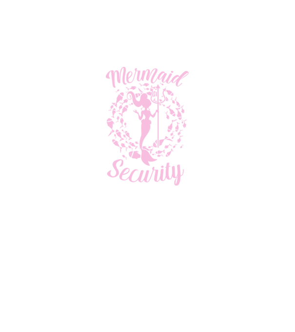 Mermaid Security girls model negru pe tricou