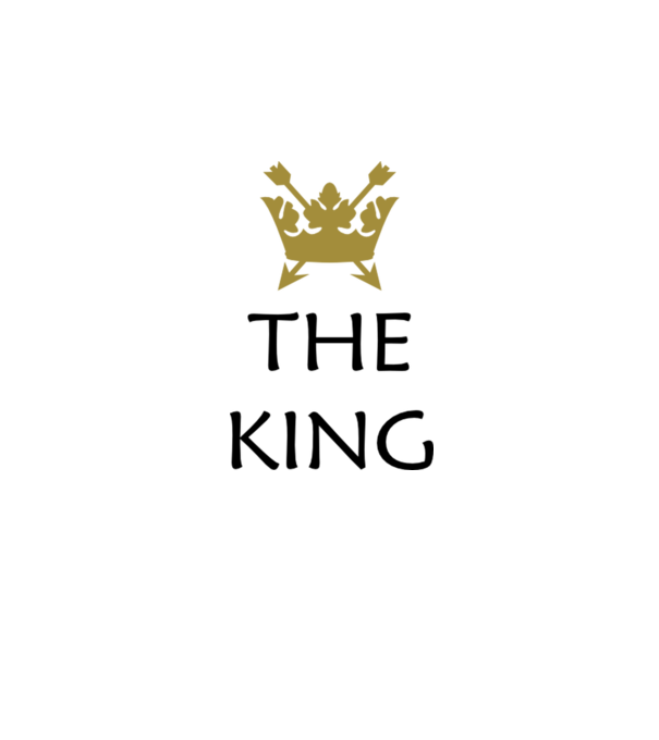 The King model alb pe tricou