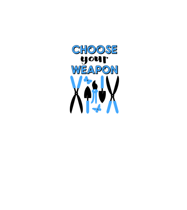 Choose your weapon model alb pe tricou